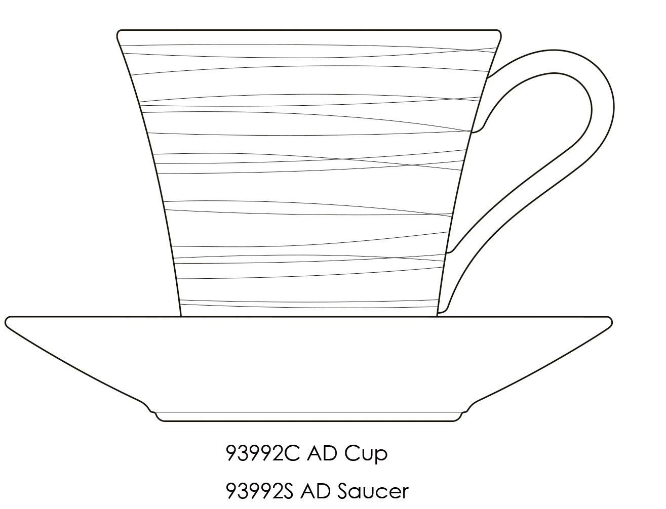 4943/93992C & 93992S A.D. Cup & A.D. Saucer