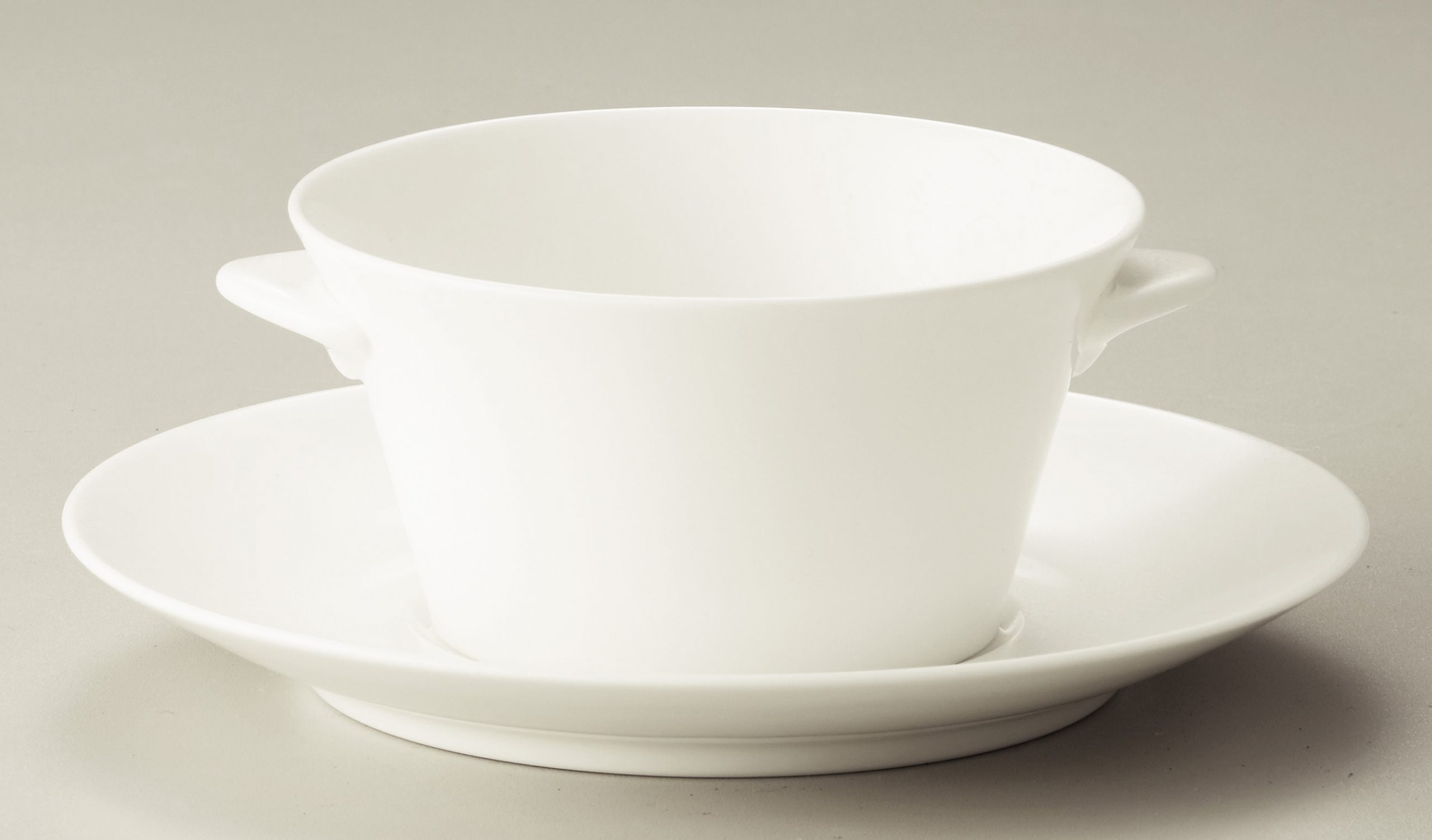 4955/93772C & 93787S Soup Cup (Plain) & Saucer (Plain)